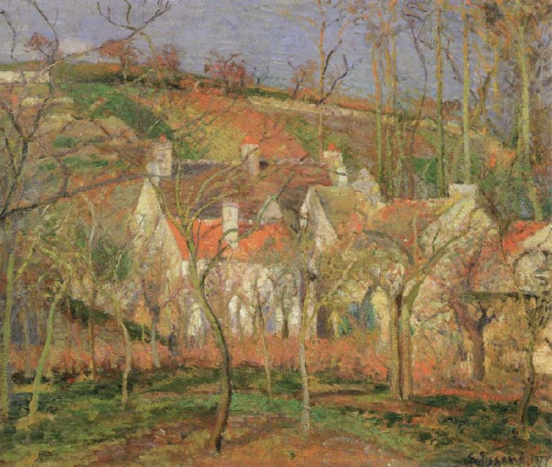 Camille Pissarro the red roofs China oil painting art